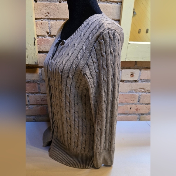 Eddie Bauer Gray Cardigan Sweater - Picture 2 of 4